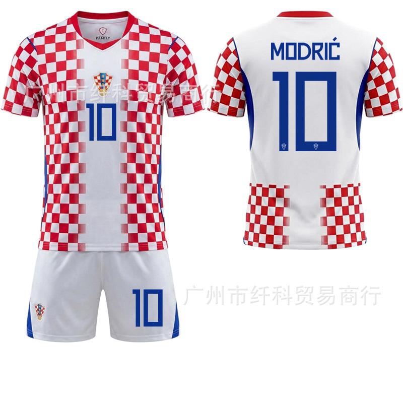 World Cup Croatia Home Football Jersey Set No. 10, Ball Clothes 16