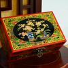 Vintage Filigree Jewelry Box with Copper Wire Inlaid Shells High Gloss Piano Lacquer Pingyao Polished Lacquerware