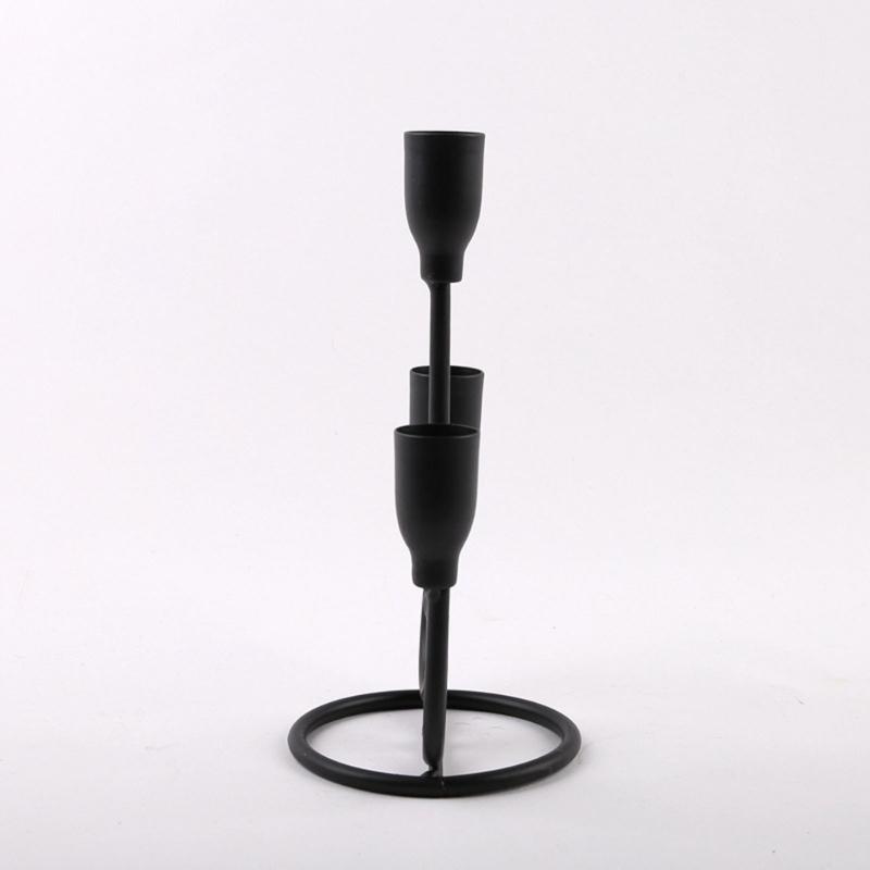 Retro 3 Arm Iron Candelabra Taper Candlestick Candle Holders For Table Centerpiece And Ambients Lighting Home Decoration