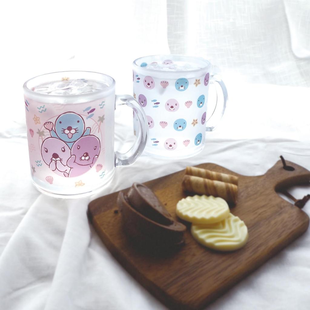 Kanesho Toki Bonobono X Toba Aquarium Collaboration Glass Made In 809130 (Kanesho Pottery) Mug, Approx. 320ml, "Friends," Japan,