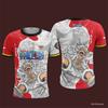 Men's One Piece Anime T-Shirt Luffy Minimal Print Boys Clothes Girls Short Sleeve Men Jersey Casual Lightweight