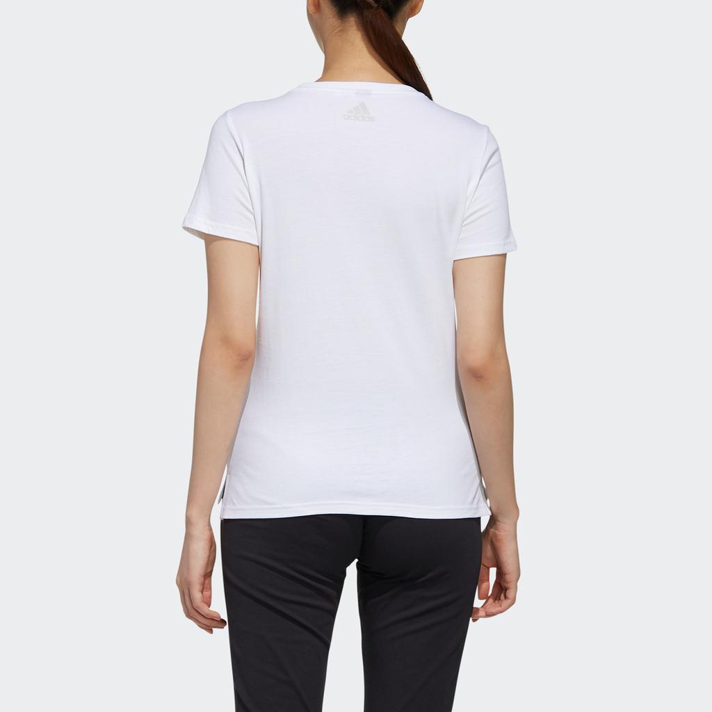 Adidas Gfx Koszulka Bos Casual z Okrągłym Dekoltem i Nadrukiem Literowym z Krótkim Rękawem Damska Biała EH3875