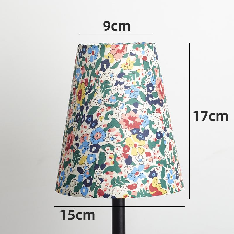 Rustic Floral Patterns Vintage Bedroom Hotel Bedside Table Lamp European Pleated Lampshade Floor Lamp Shade DIY Accessories
