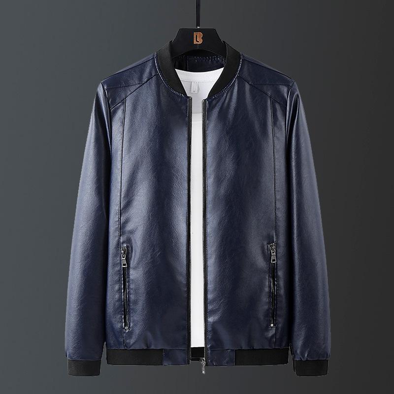Men's Leather Jacket Men's Loose Handsome Trend Locomotive Autumn and Winter Casual Jacket Men's Men's Clothing