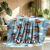Custom Name Personalized Crayon Shin Print Blanket, Home Decor, Bedroom, Sofa, Camping, Couch, Gifts for Birthday ChristmasEnthusiasts