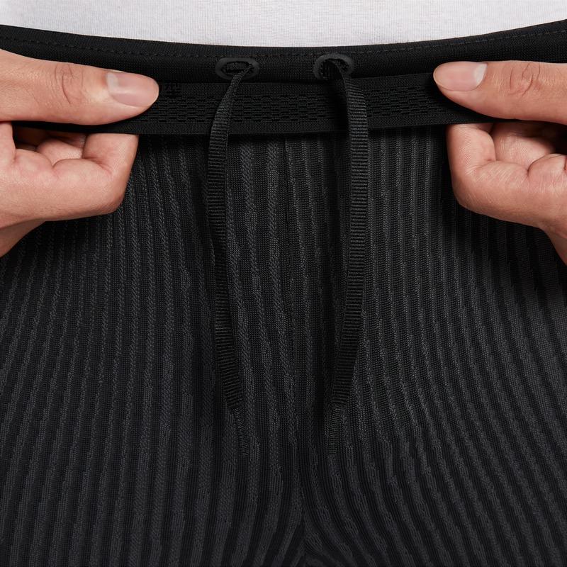 Nike Dri-Fit Adv Logo Mid-Waist Drawstring Comfortable Casual Knitted Sports Pants Men Pants Black Coal-Black White FN2410-010