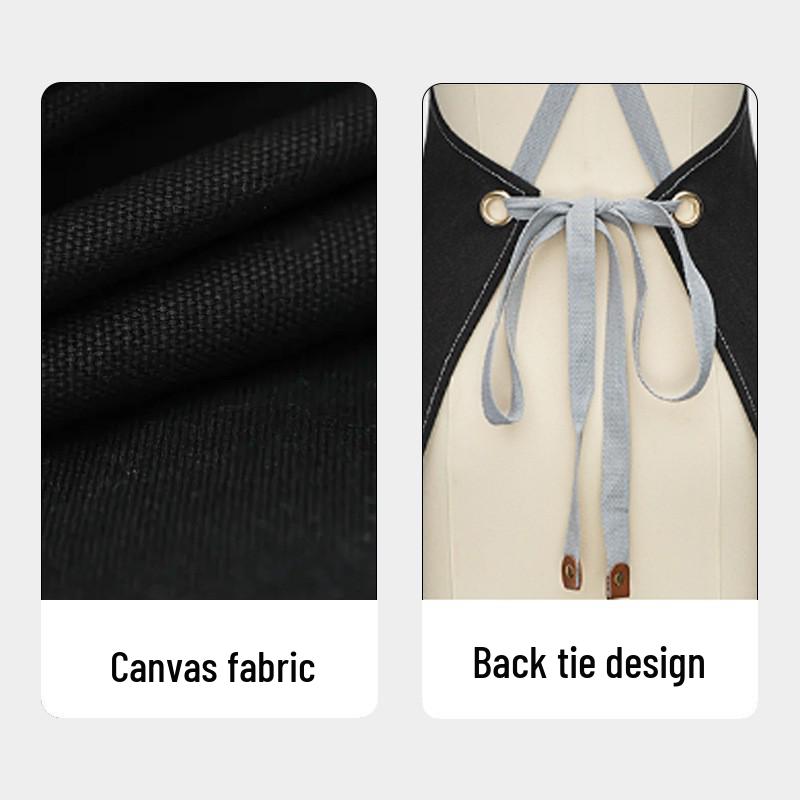 Dirt-Resistant Canvas Apron for Men - Catering & Kitchen Workwear