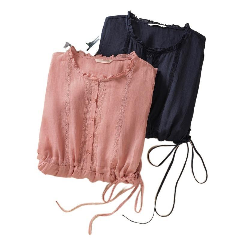 Real Shot Summer New Cotton and Linen Literary Commute Simple Solid Color Light and Thin Medium and Long Dress Women