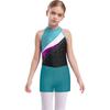 Kinder Mädchen Ärmelloses Gymnastik Trikot Ballett Tanz Biketard mit Shorts Haarband Set Dancewear Badeanzug Bademode