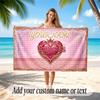 Decorative Artwork Theme Soft Beach Towel Personalized Custom Name Text Towel Portable for Beach Pool Travel