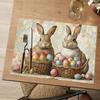 4 Stück Osterhase und Ei Aufdruck Platzsets, Geeignet für Heimdekoration, Feiertagsessen, Küche und Partydekoration