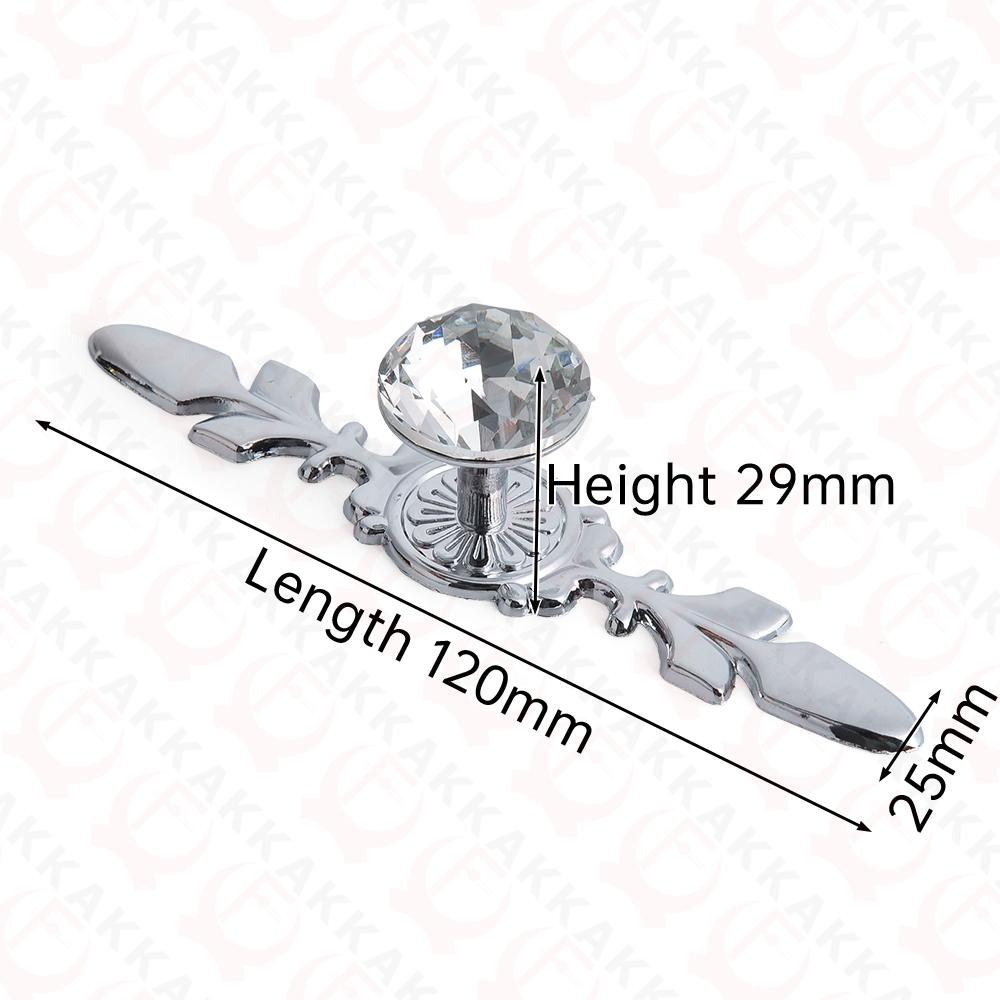 KAK Gold Diamond Crystal Glass Cabinet Knobs and Handles Cupboard Door Pulls Zinc Alloy Kitchen Handle Furniture Door Hardware