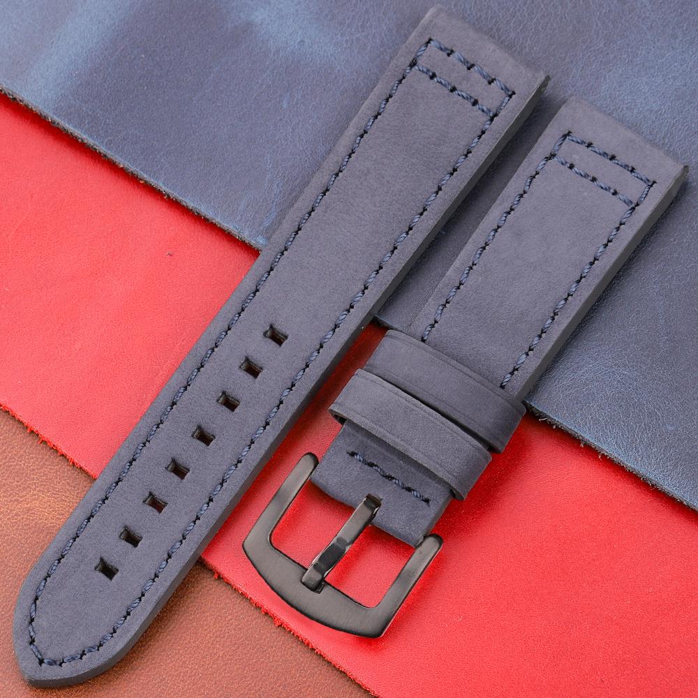 Watchband Genuine Leather Watch Band Strap Quick Release Vintage Watchband Metal Buckle Wristband Belt Accessories 18mm 20mm 22mm 24mm
