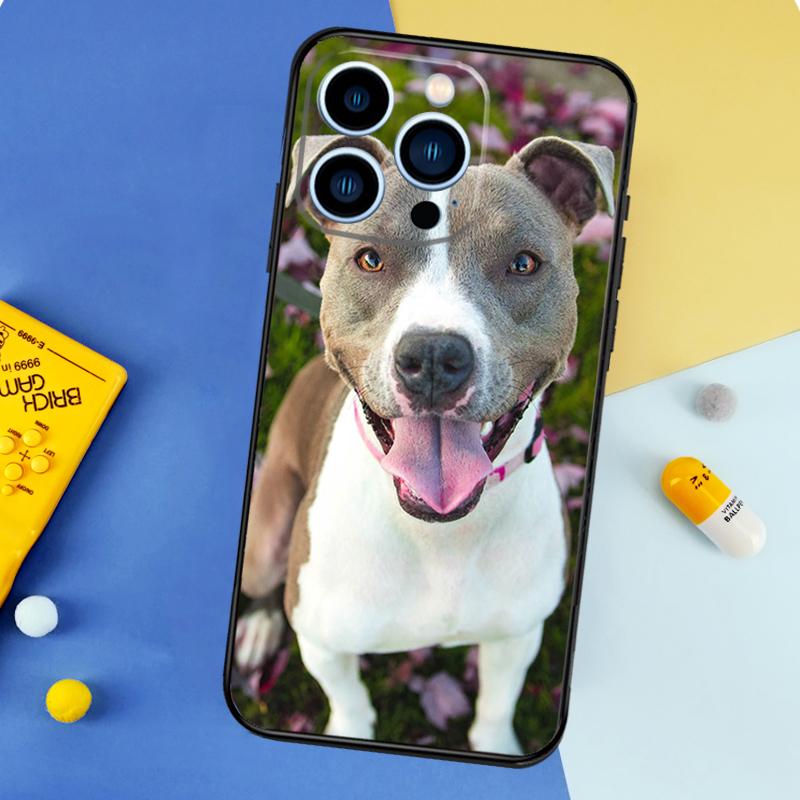 Pit Bull Lovely Dog Pitbull Phone Case For iPhone 16 15 13 12 11 14 17 Pro Max 13 mini 16 Plus 16e 17 Air Bumper Cover