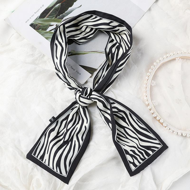 Fashion Women Letter Hair Ribbons French Elegant Long Headband Bag Strap Accessories Girls Bow Knot Long Hair Scarf HairBands