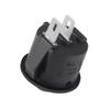 5PCS Black 2 Pin ON/OFF Round Rocker Switches 20mm Diameter Plastic Push Power Button Switch Toggle Switch 6A/250VAC 10A125VAC