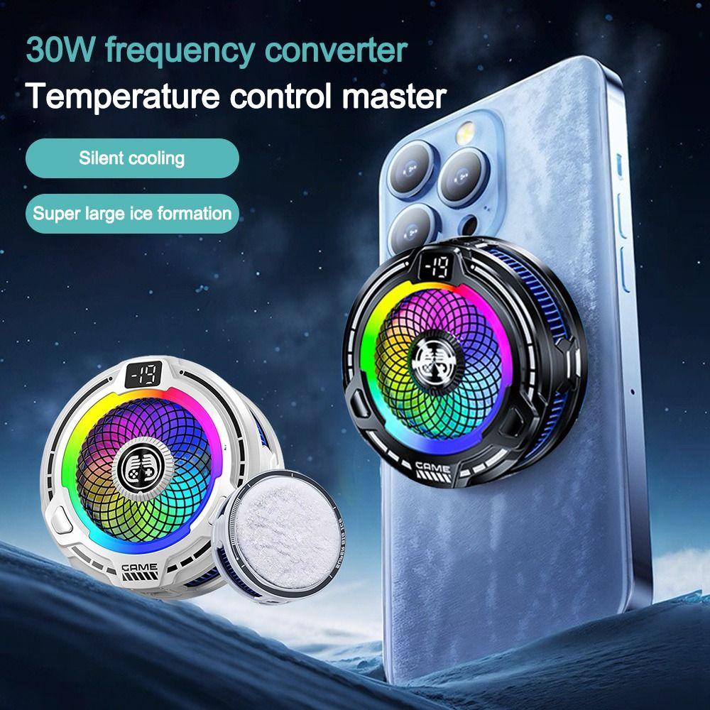 Back-clip Magnetic Cooling Fan 3-Speed Adjustable Mobile Phone Cooler  for Gaming Live Streams