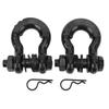 2 BUC Manșoane Tip D de 3 4 Inch cu Șurub de 7 8in și Rondelă, Rezistență la Rupere 5952lbs pentru Chingă de Remorcare, Troliu, Vehicul Off Road