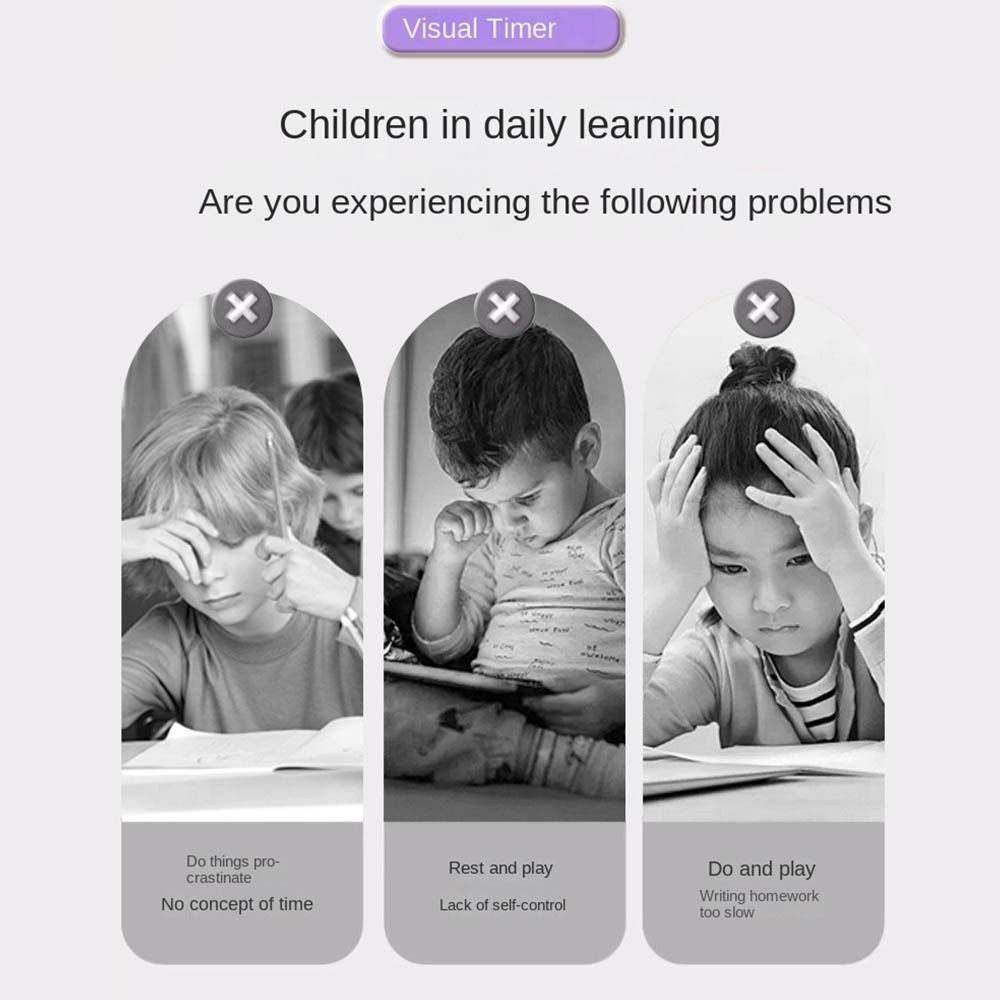 Self-discipline Visual Timer Ultra Silent Classroom Timer Kitchen Timer  Kids Study Tool