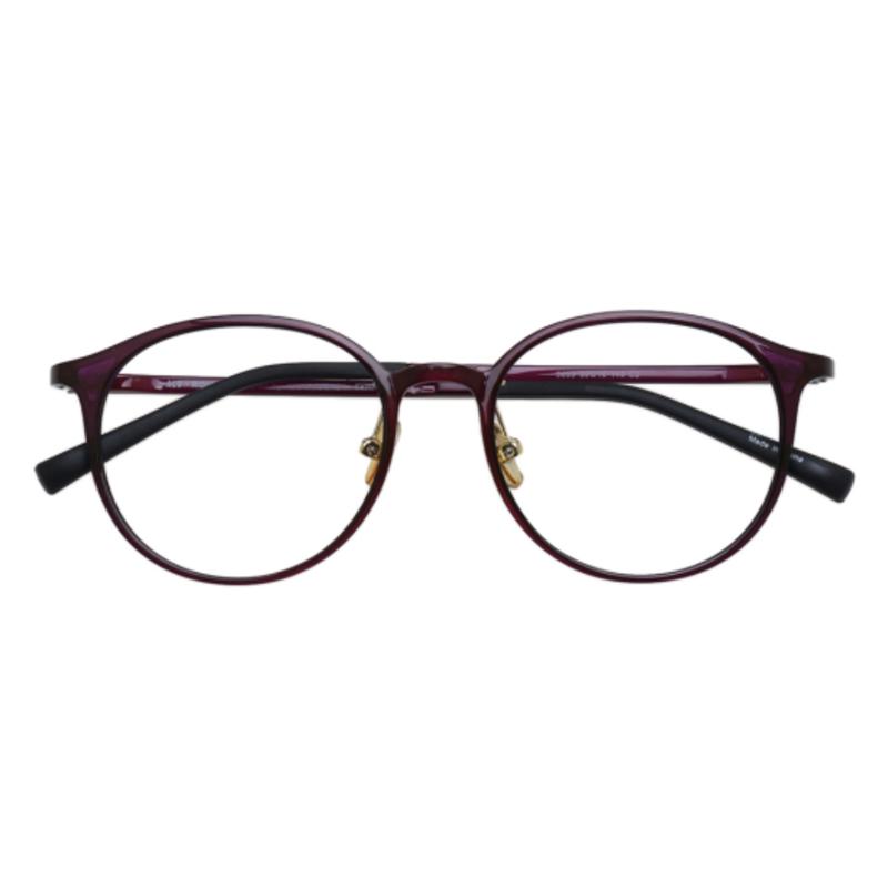 

aloeyewear [ALOXROUNZ] AR5053A C2 Сверхлегкие очки из Ultem Полуоверсайз Фиолетовые Круглые NONE