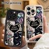 Phone Case: 2D Flat Design Suitable for iPhone 18 17 16 15 14 13 Pro Step Protective Case, Skull Hands Forming a Heart, Christmas and Halloween Gift