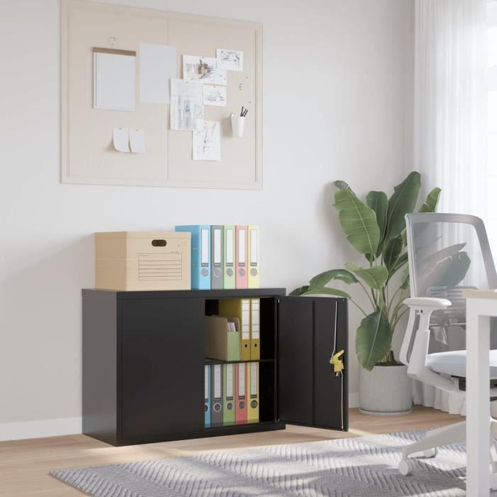 VidaXL Classeur noir 90x40x70 cm acier 339722