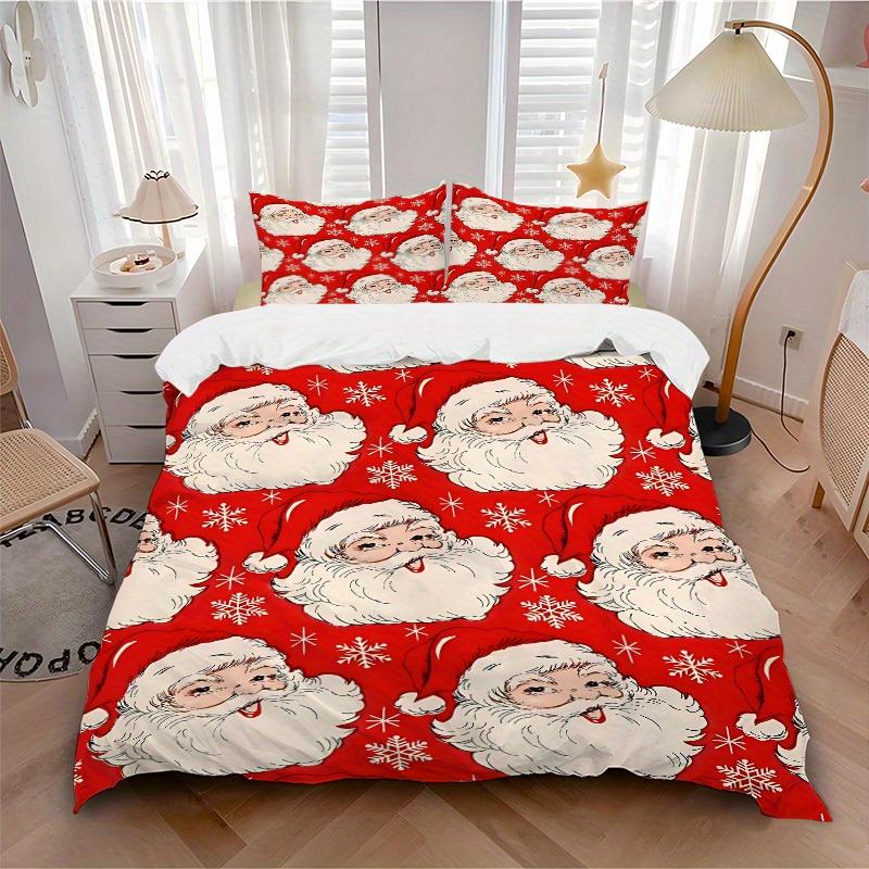 3pcs Christmas Wrapping Paper Bedding Set, Breathable and Soft, Suitable for All Seasons, Ideal for Home Use, Suitable for Bedroom Decor Yy250821193