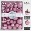 42pcs Classic Christmas Ornament Set - Assorted Colors, Round Plastic Hanging Balls for Tree Decoration, for Christmas