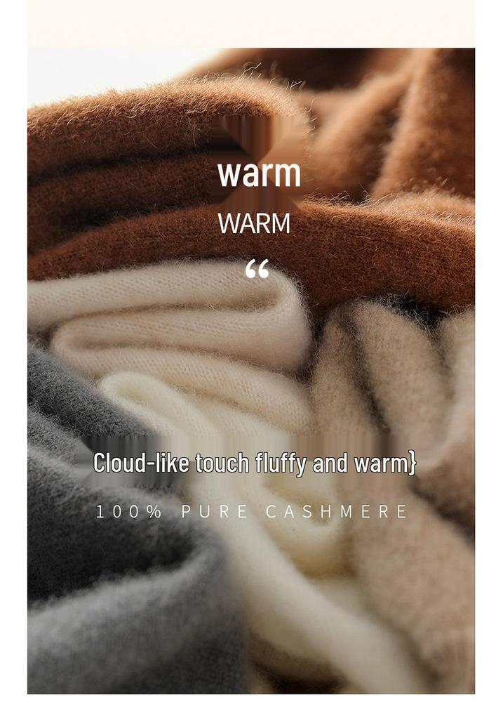 Women's Slimming Cashmere Half-High Neck Sweater - 100% Pure Cashmere, Versatile and Lightweight Knitwear