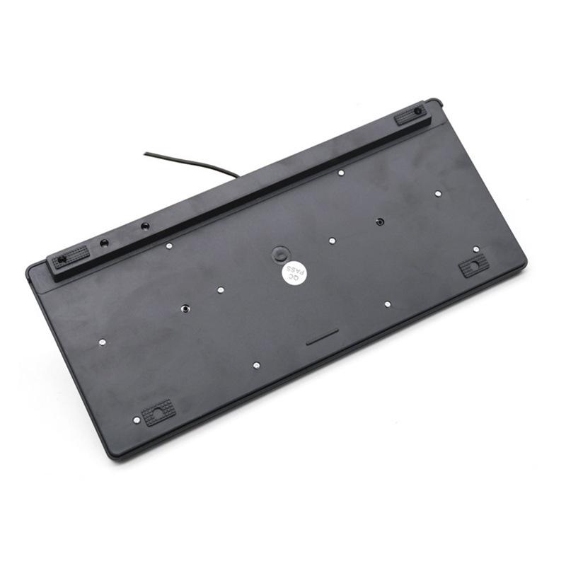 K1000 Thin Wired Multimedia Keyboard with No Logo - Chocolate Design for Laptops
