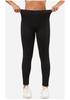Autumn/Winter Plus Size Thick Velvet Black Base Layer Pants - European & American Style