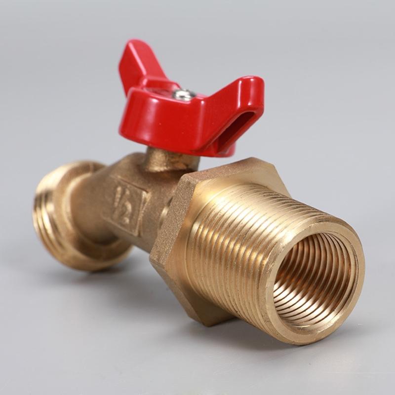 Sturdy Brass Rainwater Tap Connectors for Home Renovations Pipe Fittings Water Accessories with Random Gasket Color