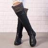 Women's Long Boots In Autumn and Winter, European and American Style, Low Heel, High Top Boots, Plus Size Women's Leather Boots