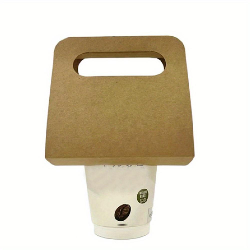 30pcs Drink Carrier with Handle Single-cup Holder Hand-held Cup Carrier Disposable Coffee Cup Holder Portable Foldable Tray Drink Caddy Cup Carriers