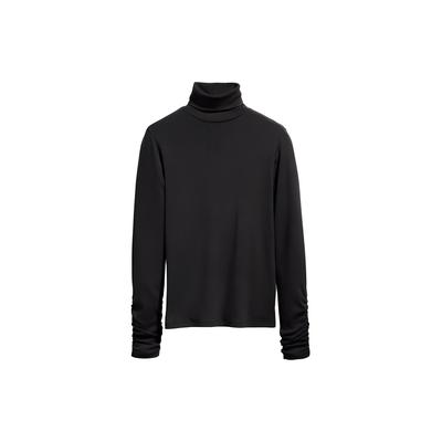 Levis Gładka Bluza z Wysokim Dekoltem Dopasowana Długi Rękaw Damska Czarna A6888-0000