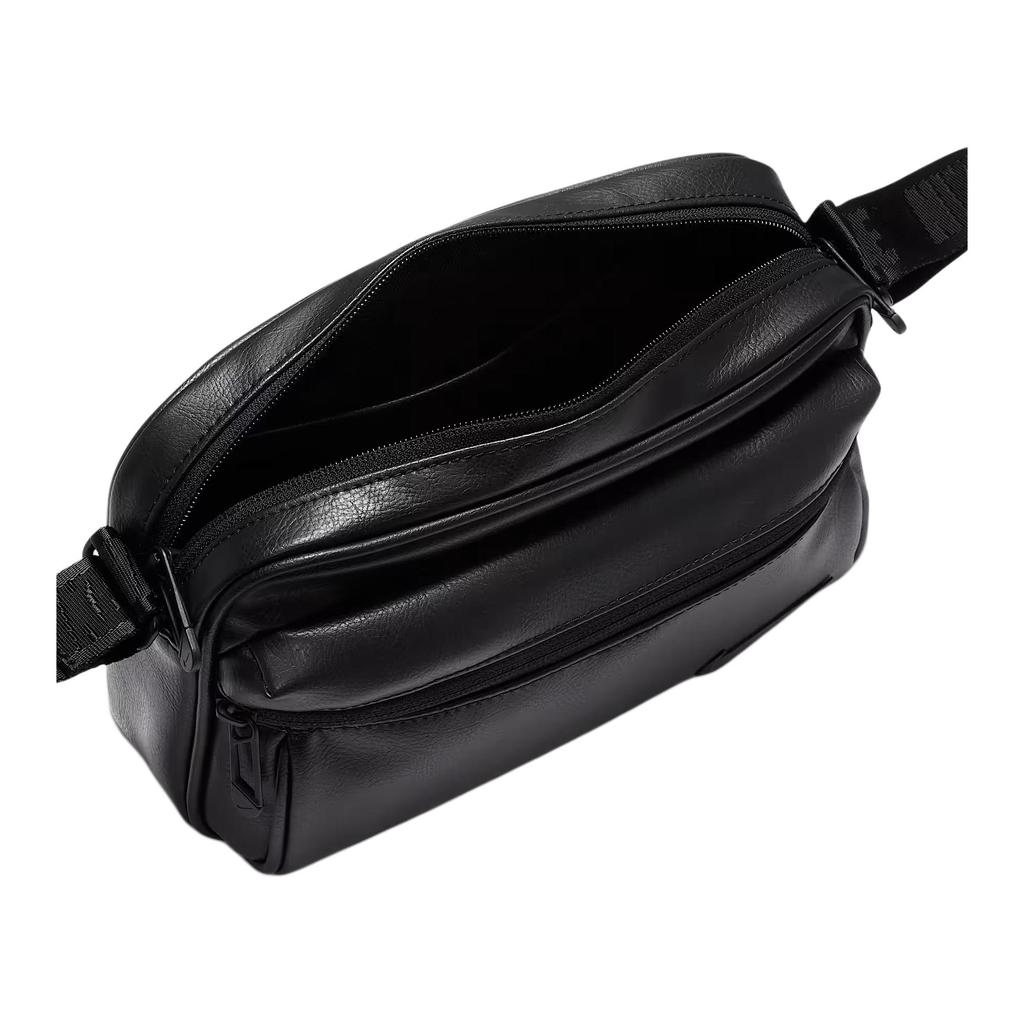 Nike Heritage Polyurethane PU Shoulder Bag Unisex Black IB2528-010