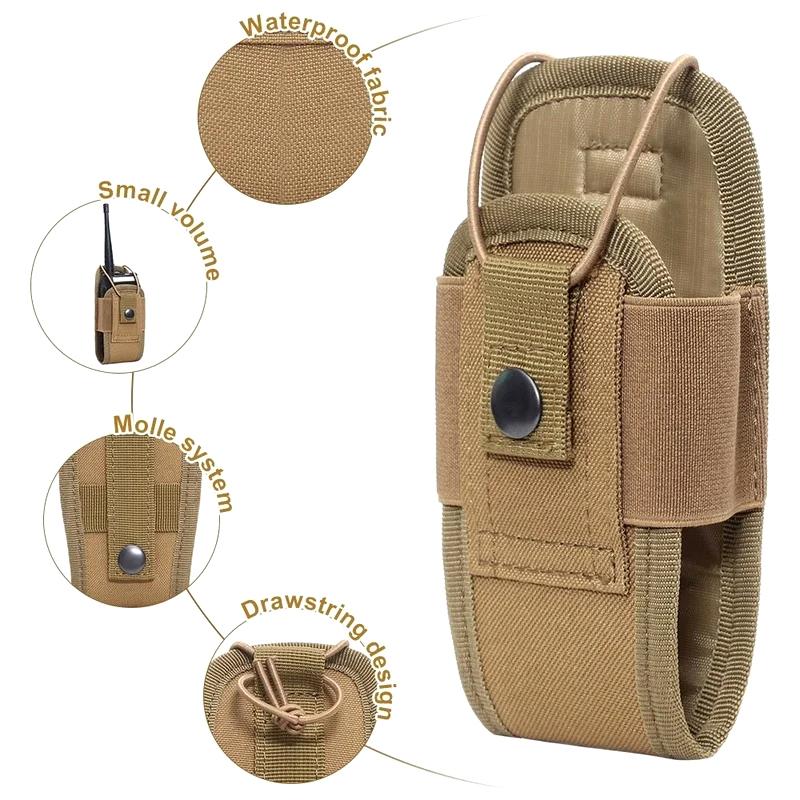 1000D Tactical Molle Radio Walkie Talkie Pouch Waist Bag Holder Pocket Portable Interphone Holster Carry Bag For Hunting Camping