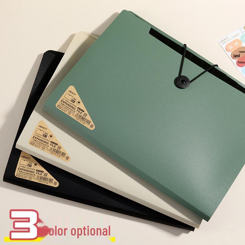 Five-Grid Multi-Layer Accordion Folder for Students & Office Documents