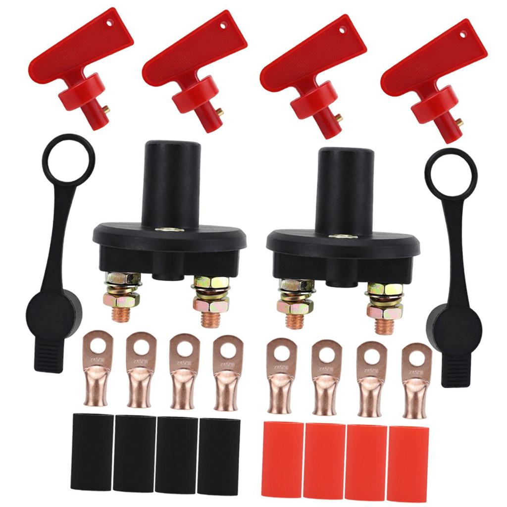 Battery Disconnect Switch 2 Hole Battery Isolator Switch Sturdy Accessories for Vehicles RV UTV Repair Parts Professional