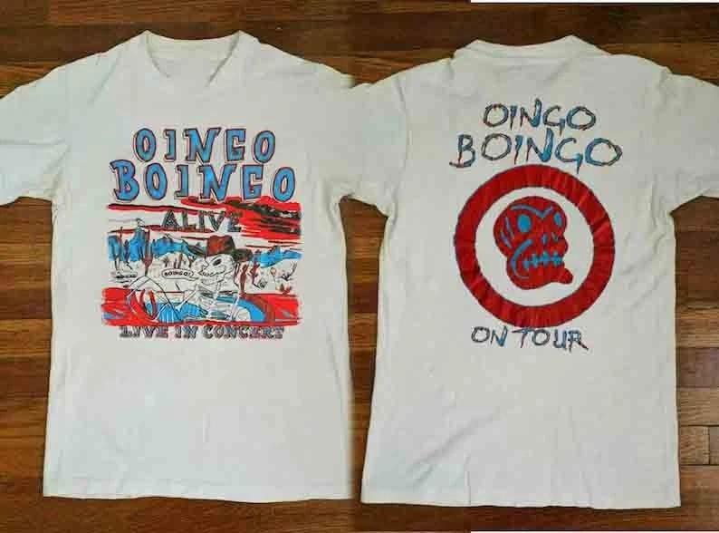 Винтажная унисекс футболка Oingo Boingo Live in Concert 80-х L