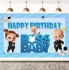 Baby B-BOSSED Birthday Theme Birthday Party Decoration Backdrop Family Cup Plate Napkin Balloons Baby Shower Supplies Kid Gift