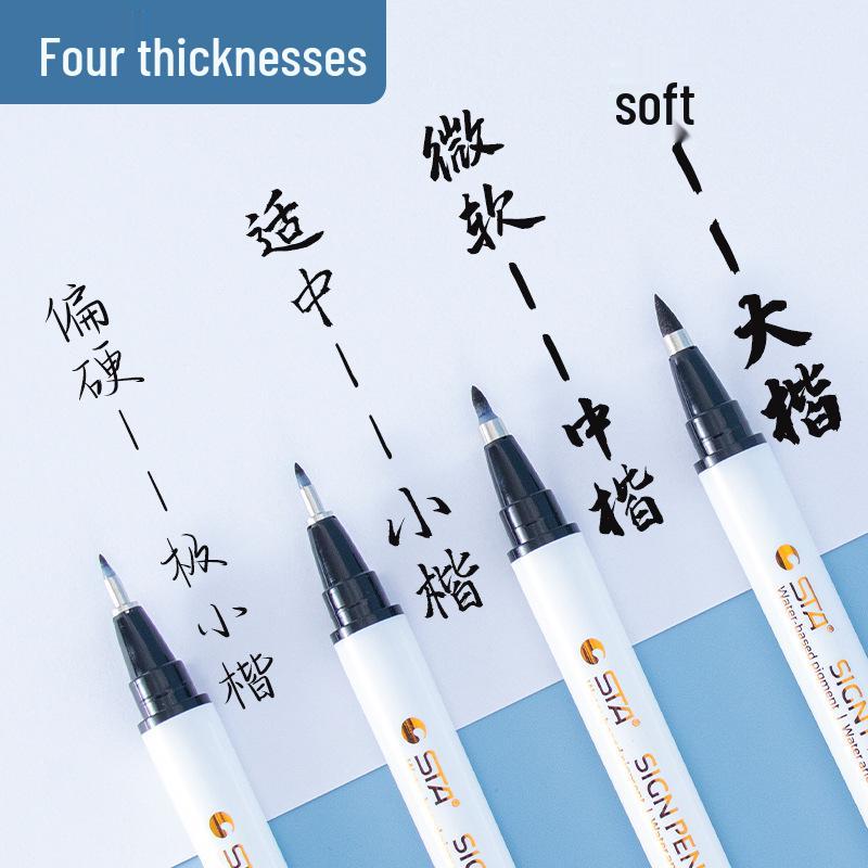 STA 3751 Waterproof Brush Pen - Soft Tip Calligraphy and Signature Pen