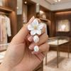 Elegant Baroque Imitation Pearl White Flower Drop Earrings For Women Dainty Dangle Earrings Banquet Party Jewelry Gift