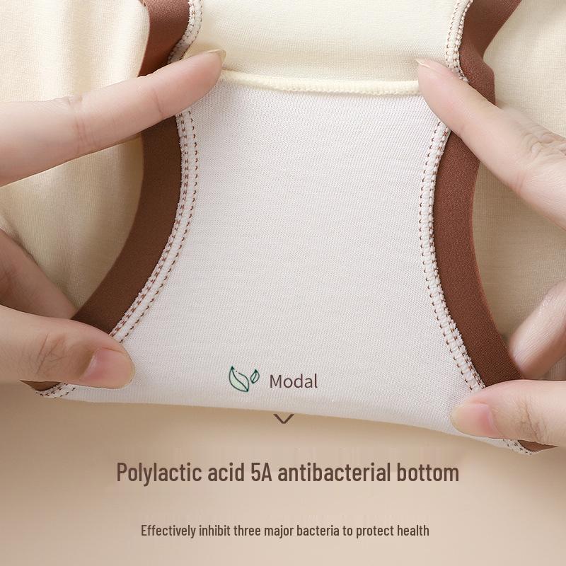 Modal Seamless Women's Mid-Waist Plus Size Panties with 5A Antibacterial Crotch