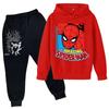 Kids Printed Hoodie and Sweatpants Set Long Sleeve Loose Fit Pullover Outfit for Boys and Girls