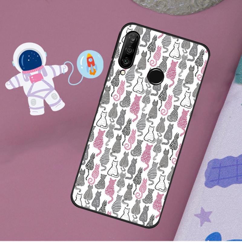 Funny Cat Collage For Huawei Nova 12s 12i 11i 8i Y73 Y72 Y61 Y91 Y90 Y70 Y60 9 10 SE P30 P40 Lite P60 Pro Case