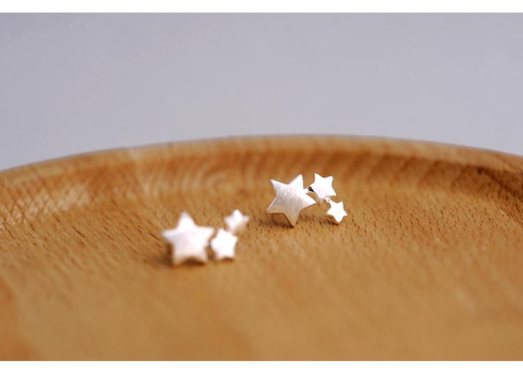

925 sterling silver Star Stud Earrings for Women Elegant Wedding Jewelry pendientes mujer moda 2018 Brincos eh907