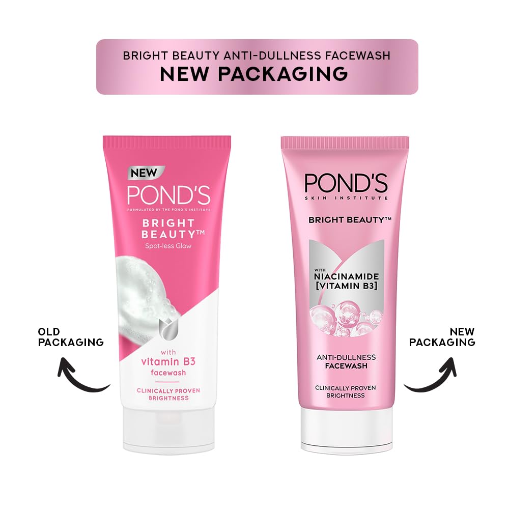 Ponds Bright Beauty Anti-Dullness & Brightening Facewash with Niacinamide - 200gm
