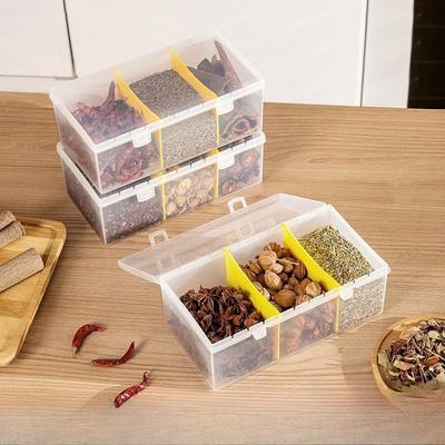 Boîte à épices simple Boîte de rangement et d'organisation pour la classification des ingrédients de cuisine Transparente et empilable pour un usage domestique