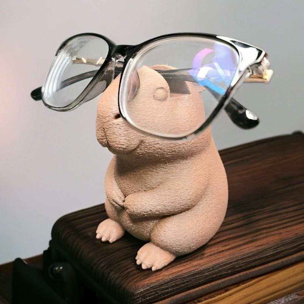 Mehrzweck-Brillenhalterständer 3D-gedruckter Kunststoff-Sonnenbrillen-Displayständer Capybara-Tierformiger Brillen-Stützhalter